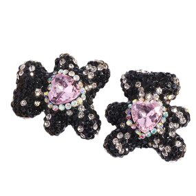 Pen Beads Manufacturer - Bling Diamond Heart Bear for DIY Chain Key Decorations