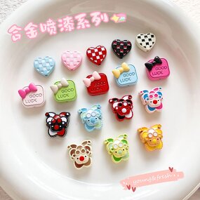 Alloy Accessories Manufacturer - Cute Heart Clown for DIY Phone Chain Bracelet Gift
