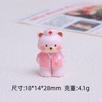Resin DIY Ornament Manufacturer - 3D Mini Painter Nurse Chef Teddy Bear Role Playing