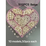Resin Charms Manufacturer - Mini Half Pearl Bow Heart Star for DIY Junk Phone Case