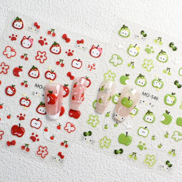 Nail Art Stickers Manufacturer - Kawaii Sweet Fruit Cherry Lemon Strawberry Flower