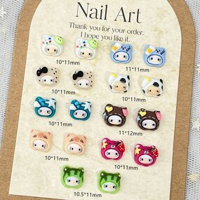 Resin Nail Art Charm Manufacturer - Hat KT Cat Head Mini Cartoon Winter 3D