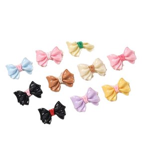 Resin Charms Manufacturer - Cartoon Bow Glossy for DIY Jewelry Hair Accessories