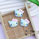 Resin Accessories Manufacturer - Cute Glossy Pink Black Kitty for DIY Shoes Patch