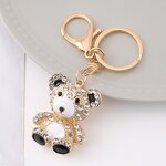 Metal Pendant Charms Manufacturer - Cartoon Bear with Rhinestone 3D Animals DIY