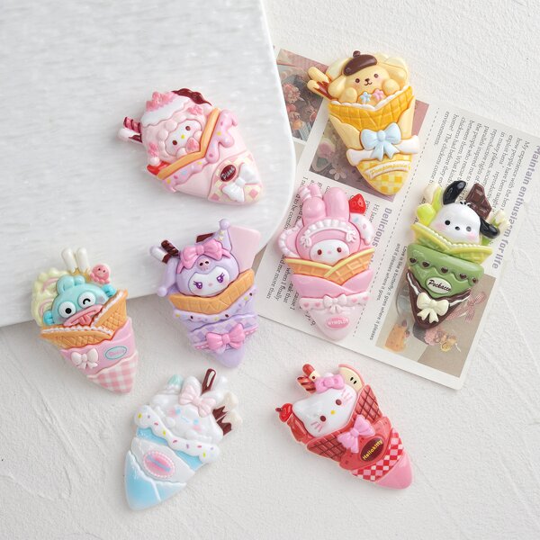 Resin Accessories Manufacturer - Simulate Ice Cream Kitten Bunny Puppy Flat Back