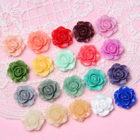 Resin Charms Manufacturer - Elegance Sweet 18mm French Rose 3D Flower DIY Crafts