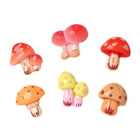 Resin Charms Manufacturer - Cartoon Simulate Mushrooms Flatback for DIY Jewelry