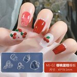 Silicone Mold Manufacturer - Nail Art 3D Bear Heart Flower Bow Relief Carved