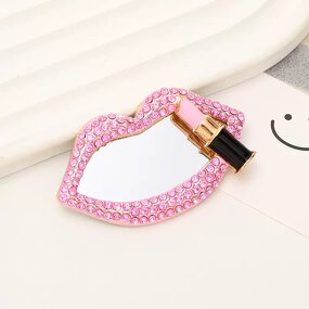 Mini Makeup Mirror Manufacturer - New Heart Bear Crown Lips Smile Face Decoration Charms