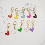 Metal Pendant Manufacturer - Luxury Sweet Valentine's Day Colorful Heart Key Chain