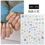 Nail Art Sticker Manufacturer - 3D Spring Flower White Daisy Colored Fragmented Petals