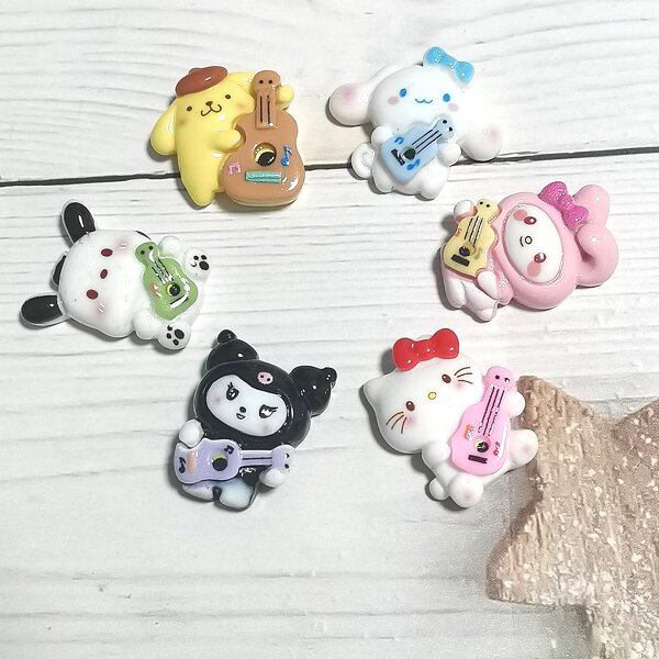 Resin Flat Back Charms Manufacturer - Glossy Kt Cat Puppy Bunny Kitten for DIY Crafts