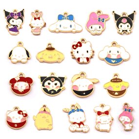 Metal Charm Manufacturer - Cute Cartoon With Hole Pendant Gold Plated DIY Jewelry