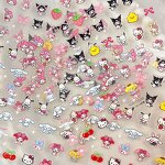 Nail Stickers Manufacturer - Cute Cartoon Characters Small Size Japanese Back Adhesive