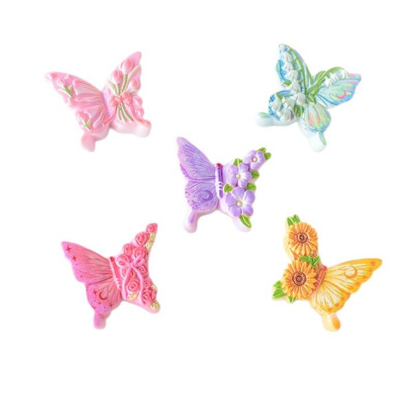 Resin Charms Manufacturer - Colorful Flower Butterfly for DIY French Jewelry Crafts