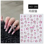 Nail Relief Sticker Manufacturer - New Cartoon Mary Cat 3D Pink Cat French Bow