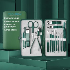 Manicure Set Factory - 7-18pcs Blackish Green Carbon