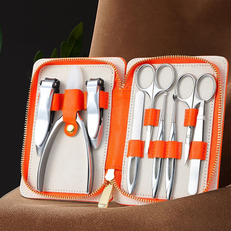 Manicure Set Supplier - 9pcs Luxury Leather Case Kit