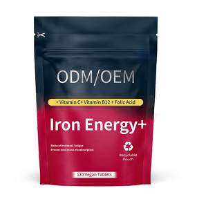 Iron Supplement Manufacturer - with Vitamin C B12 Folic 120 Vegan Energy Support for Women