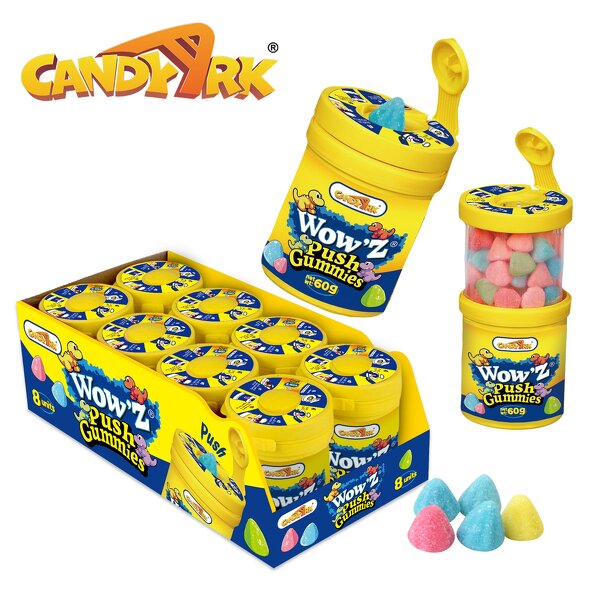 Gummy Candy Manufacturer - OEM Mix Fruit Flavor Soft Chewy Push Gummy Sweets Supplier