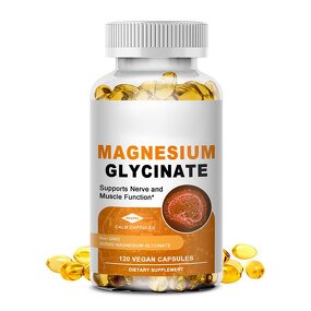 Magnesium Glycine Capsules Manufacturer - OEM Package Health Support for Calming and Relaxing for Bone and Nerve Health Softgels