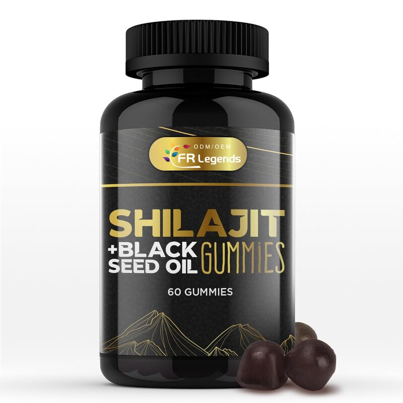 Himalayan Shilajit Gummy Manufacturer - Custom Best Natural with Black Seed Oil Energy Gummies