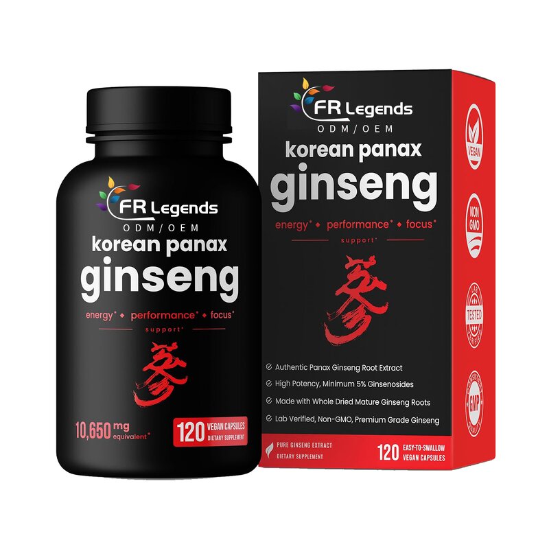 Ginseng Extract Herb Supplement Manufacturer - OEM Private Label Korean Red Ginseng Capsules