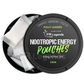 Caffeine Oral Pouches Manufacturer - Custom Flavor 100mg with L-Theanine Supplement Focus Enhance Nootropic