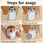 Self Stirring Coffee Mug - Stainless Steel & Magnetic