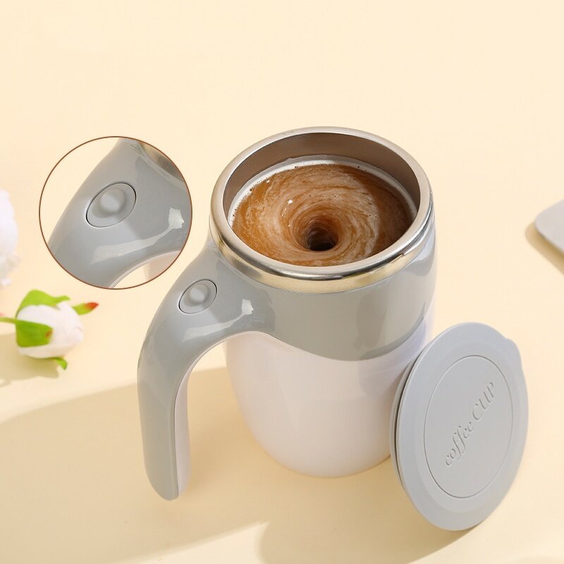Self Stirring Coffee Mug - Stainless Steel & Magnetic