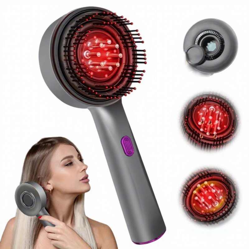 Electric Scalp Massager - EMS Comb with Red Light