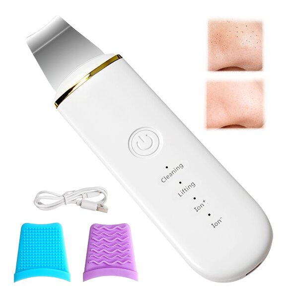 Ultrasonic Skin Scrubber - Waterproof & for Home Salon