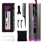 Cordless Hair Curler - Automatic with LCD & 6 Temps