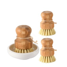 Dish Cleaning Brush Manufacturer - Beech Bamboo Round Sisal