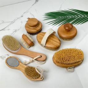 Body Brush Manufacturer - Private Label Natural Boar Bristle Wood Handle