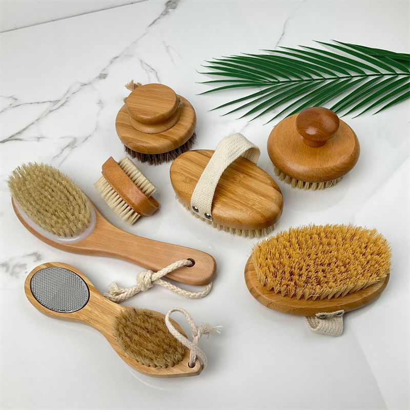 Body Brush Manufacturer - Private Label Natural Boar Bristle Wood Handle
