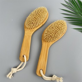 Bath Brush Manufacturer - Natural Bamboo Boar Bristle Long Handle