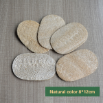 Kitchen Sponge Brush Supplier - Natural Oval Square Loofah