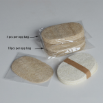 Kitchen Sponge Brush Supplier - Natural Oval Square Loofah