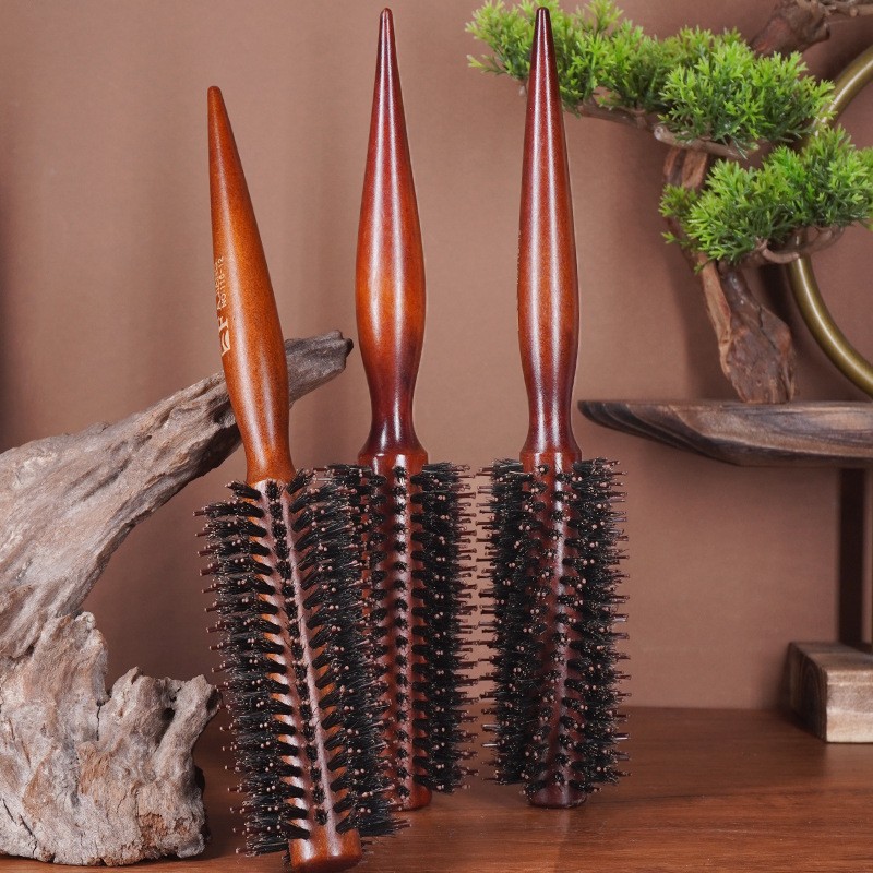 Boar Bristle Hair Brush Supplier - Wood Handle Self Cleaning
