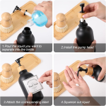 Soap Dispenser Set Supplier - 4-in-1 Bamboo Tray Brush Set