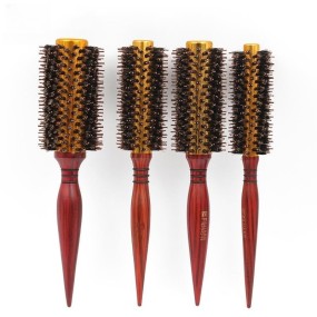 Rolling Hair Brush Supplier - Boar Bristle Wood Extension