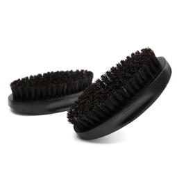 Beard Brush Supplier - OEM Laser Logo Black Wooden Brush