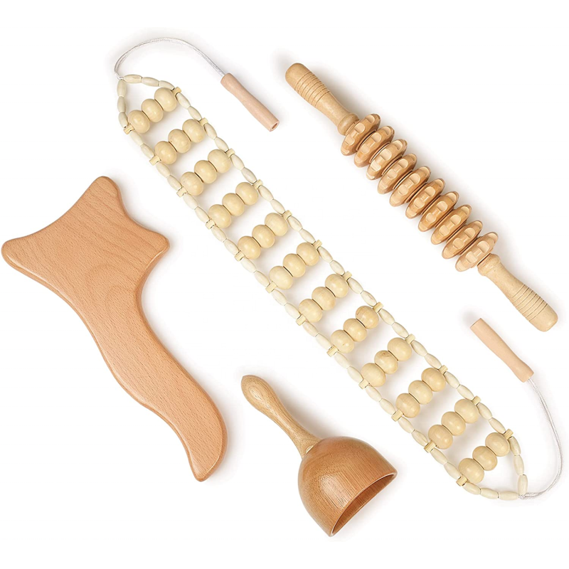 Therapy Massage Set Manufacturer - 4 in 1 Wooden Guasha Board