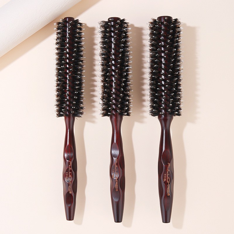 Round Hair Brush Manufacturer - Natural Nylon Boar Bristle Wood