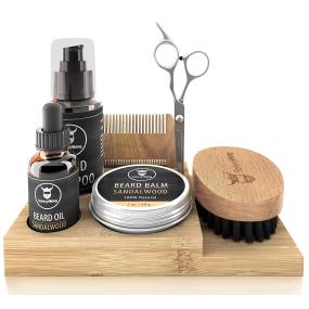 Beard Brush Set Manufacturer - Custom Silk Screen Wooden Set