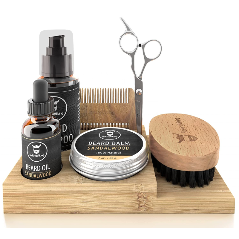 Beard Brush Set Manufacturer - Custom Silk Screen Wooden Set