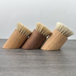 面部清洁刷厂家-山羊鬃木柄洁面工具