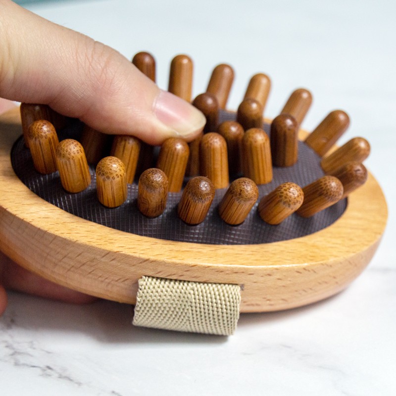 Scalp Brush Manufacturer - Soft Silicone Large Wood Massager